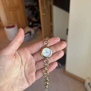 Dainty Minimalist Round Gold Bangle Watch with White Dial for Women - – MTG,